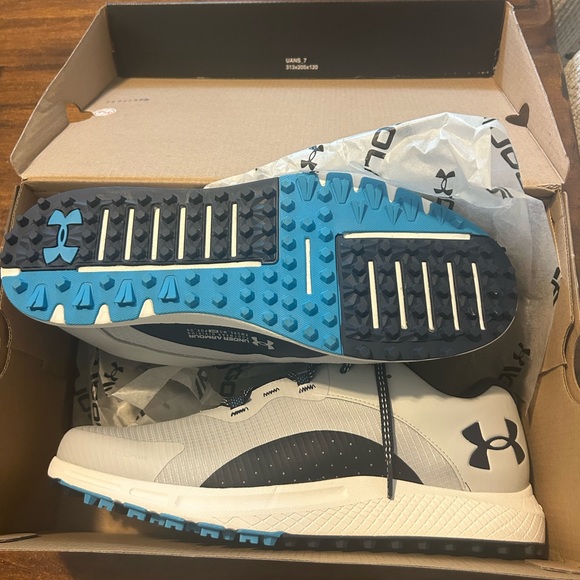 Under Armour Other - Under Armour Gray and Blue Running Shoes